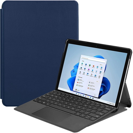 Etui Bizon Case Tab Croc do Microsoft Surface Pro 8, granatowe