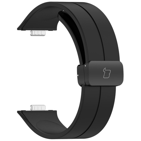 Silikonowy pasek Bizon Strap Watch Silicone L do Huawei Watch Fit 4 Pro/Fit 4/Fit 3, czarny