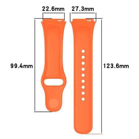 Pasek Bizon Strap Watch Dots do Xiaomi Redmi Watch 3 Active, pomarańczowy