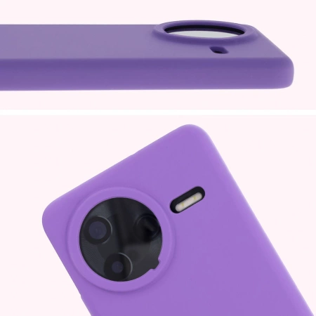 Silikonowe etui Bizon Soft Case do Xiaomi POCO F7 Ultra, fioletowe
