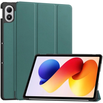 Etui z klapką Bizon Case Tab Croc do Xiaomi Redmi Pad 2 Pro, ciemnozielone