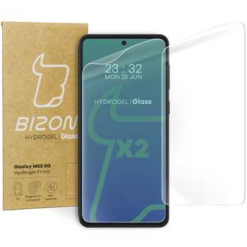 Folia hydrożelowa na ekran Bizon Glass Hydrogel Front do Galaxy M55 5G, 2 sztuki