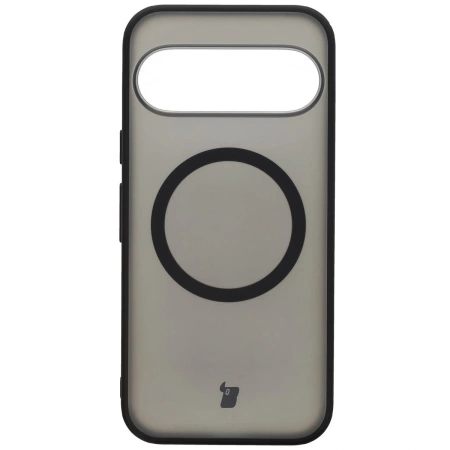 Etui z pierścieniem magnetycznym Bizon Case MatteO do Pixel 10 / 10 Pro, przydymione-czarne