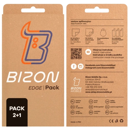 2x Szkło + szybka na aparat Bizon Edge Pack do Galaxy Z Fold7