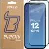 Szkło hartowane Bizon Glass Edge do iPhone 12 / 12 Pro, czarne