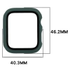 Etui ze szkłem do zegarka Bizon Case+Glass Watch do Apple Watch SE 3 / SE 2 / SE / 6 / 5 / 4 (44 mm), matowe ciemnozielone