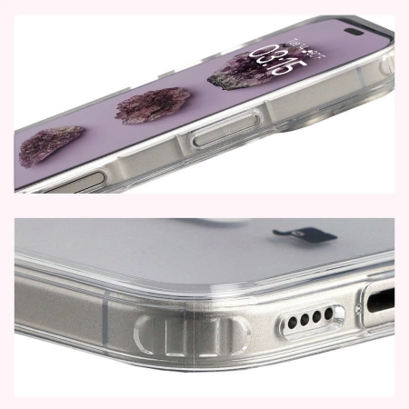 Etui z pierścieniem magnetycznym Bizon Case CrystalO do iPhone 17, przezroczyste