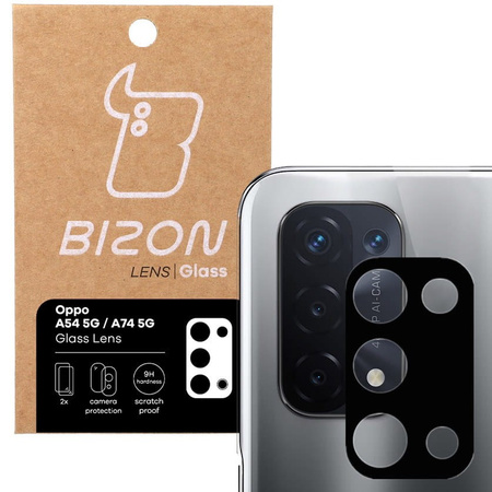 Szkło na aparat Bizon Glass Lens dla Oppo A54 5G / A74 5G, 2 sztuki