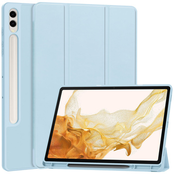 Etui Bizon Case Tab Lizard do Galaxy Tab S10 Plus /S9 Plus, błękitne