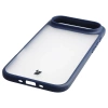 Etui Bizon Case Angelo do iPhone Air, półprzezroczyste z granatową ramką