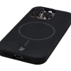 Silikonowe etui z pierścieniem magnetycznym Bizon Soft Case Magnetic do iPhone 15 Pro, czarne