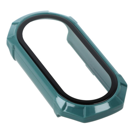 Etui Bizon Case+Glass Set do Xiaomi Mi Smart Band 8, zielone