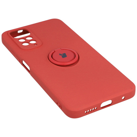 Etui Bizon Case Silicone Ring do Xiaomi Redmi Note 11 / 11S, ciemny róż