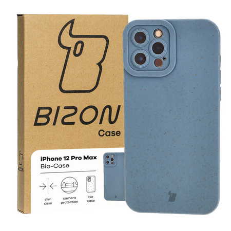Ekologiczne etui Bizon Bio-Case do iPhone 12 Pro Max, niebieskie