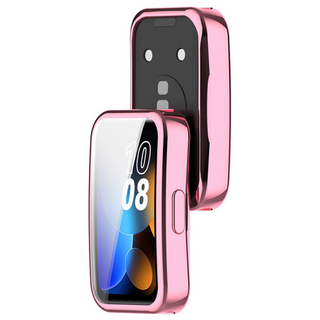 Etui Bizon Case Watch Felipe do Huawei Band 9 / Band 8, różowe