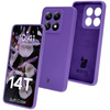 Silikonowe etui Bizon Soft Case do Xiaomi 14T, fioletowe
