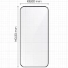 Szkło hartowane z ramką do łatwej aplikacji Bizon Glass Aplikator do iPhone 15 Pro, 2 sztuki