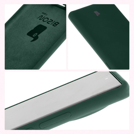 Silikonowe etui Bizon Soft Case do Tecno Spark 20 Pro+, ciemnozielone
