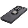 Etui z uchwytem na palec Bizon Case Hybrid Ring do Xiaomi Redmi Note 13 Pro+ 5G, przydymione z czarną ramką