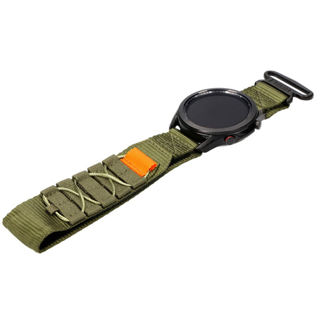 Sportowy pasek do zegarka Bizon Strap Watch Adventure do Galaxy Watch 22mm, khaki