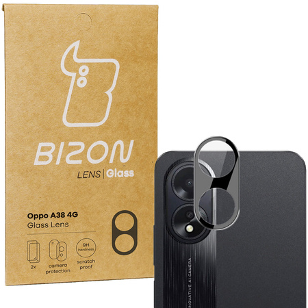 Szkło na aparat Bizon Glass Silk Lens do Oppo A38 4G, 2 sztuki
