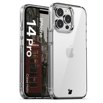 Etui Bizon Case Halo do iPhone 14 Pro, przezroczysto-niebieskie