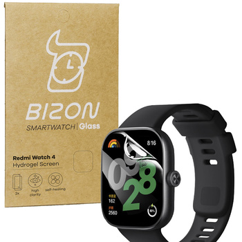 Folia hydrożelowa na ekran Bizon Glass Watch Hydrogel Duo do Redmi Watch 4, 2 sztuki