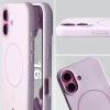 Silikonowe etui z pierścieniem magnetycznym Bizon Soft Case Magnetic do iPhone 16, jasnofioletowe