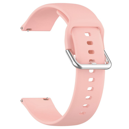 Pasek silikonowy do smartwatcha, Bizon Strap Watch Silicone Pro N, Quick Release 22 mm, jasnoróżowy