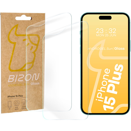 Folia matowa Bizon Glass Film Sun do iPhone 15 Plus, 2 sztuki