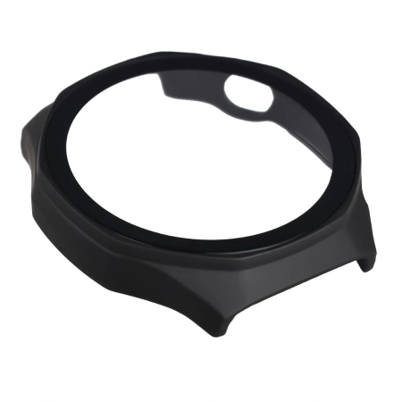 Etui ze szkłem do zegarka Bizon Case+Glass Watch do Huawei Watch GT6 Pro 46 mm, matowe czarne