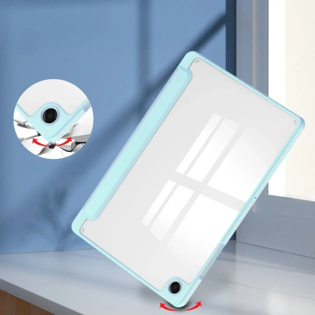 Etui z klapką Bizon Case Tab Clear Matt do Galaxy Tab A11 Plus / A9 Plus, błękitne