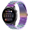 Pasek ze stali nierdzewnej do smartwatcha, Bizon Strap Watch Aura, Quick Release 18 mm, tęczowy