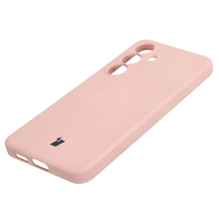 Etui Bizon Case Silicone Sq do Galaxy S24, jasnoróżowe