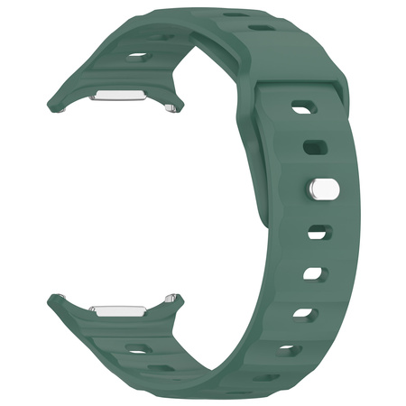 Silikonowy pasek Bizon Strap Watch Silicone G do Galaxy Watch Ultra 2 / 1, ciemnozielony