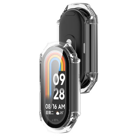 Etui ze szkłem do zegarka Bizon Case+Glass Watch do Xiaomi Smart Band 9, przeźroczyste