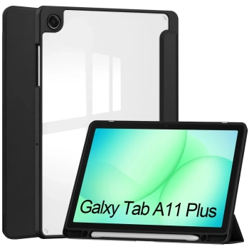Etui z klapką Bizon Case Tab Clear Matt do Galaxy Tab A11 Plus / A9 Plus, czarne