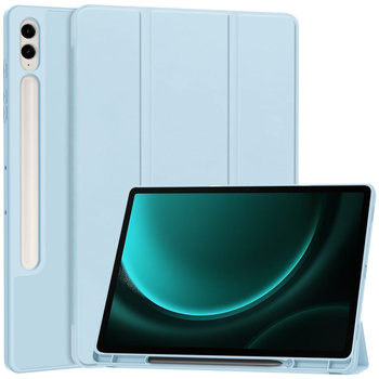 Etui Bizon Case Tab Lizard do Samsung Galaxy Tab S9 FE Plus, błękitne