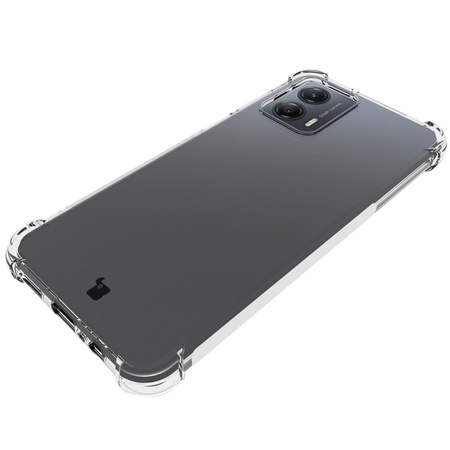 Etui + 2x szkło + obiektyw Bizon Case Clear Pack do Motorola Moto G53 5G, przezroczyste
