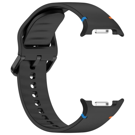 Silikonowy pasek Bizon Strap Watch Silicone G do Galaxy Watch 8 40 mm / 44 mm / 8 Classic 46 mm, czarny
