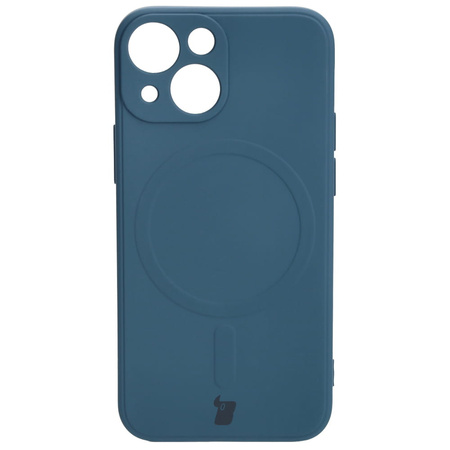 Etui Bizon Case Silicone Magnetic Sq do iPhone 13 Mini, granatowe