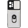 Etui Bizon Case Camshield Card Slot Ring do Realme C31, białe