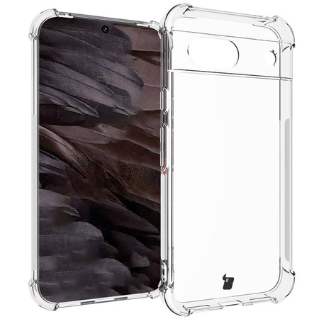 Etui + 2x szkło Bizon Case Clear Pack do Google Pixel 8a, przezroczyste