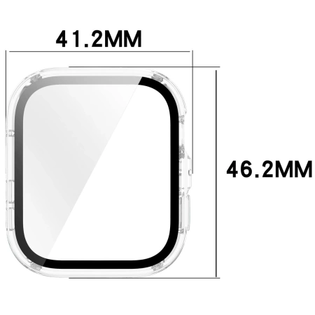 Etui ze szkłem do zegarka Bizon Case+Glass Watch do Huawei Watch Fit 4, przezroczyste