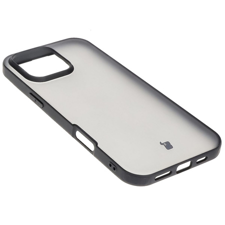 Etui Bizon Case Angelo do iPhone 16 Pro Max, przydymione z czarną ramką