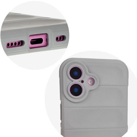 Pancerne etui Bizon Case Tur do iPhone 16 Plus, jasnoszare