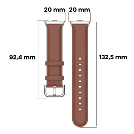 Pasek Bizon Strap Watch Casual do Xiaomi Redmi Watch 4/Xiaomi Band 8 Pro, brązowy