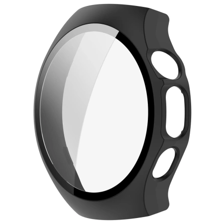 Etui ze szkłem do zegarka Bizon Case+Glass Watch do Huawei Watch 5 42 mm, matowe czarne