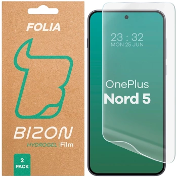 Folia hydrożelowa na ekran Bizon Glass Hydrogel Front Duo do OnePlus Nord 5, 2 sztuki