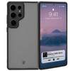 Etui Bizon Case Angelo do Galaxy S25 Ultra, półprzezroczyste z czarną ramką